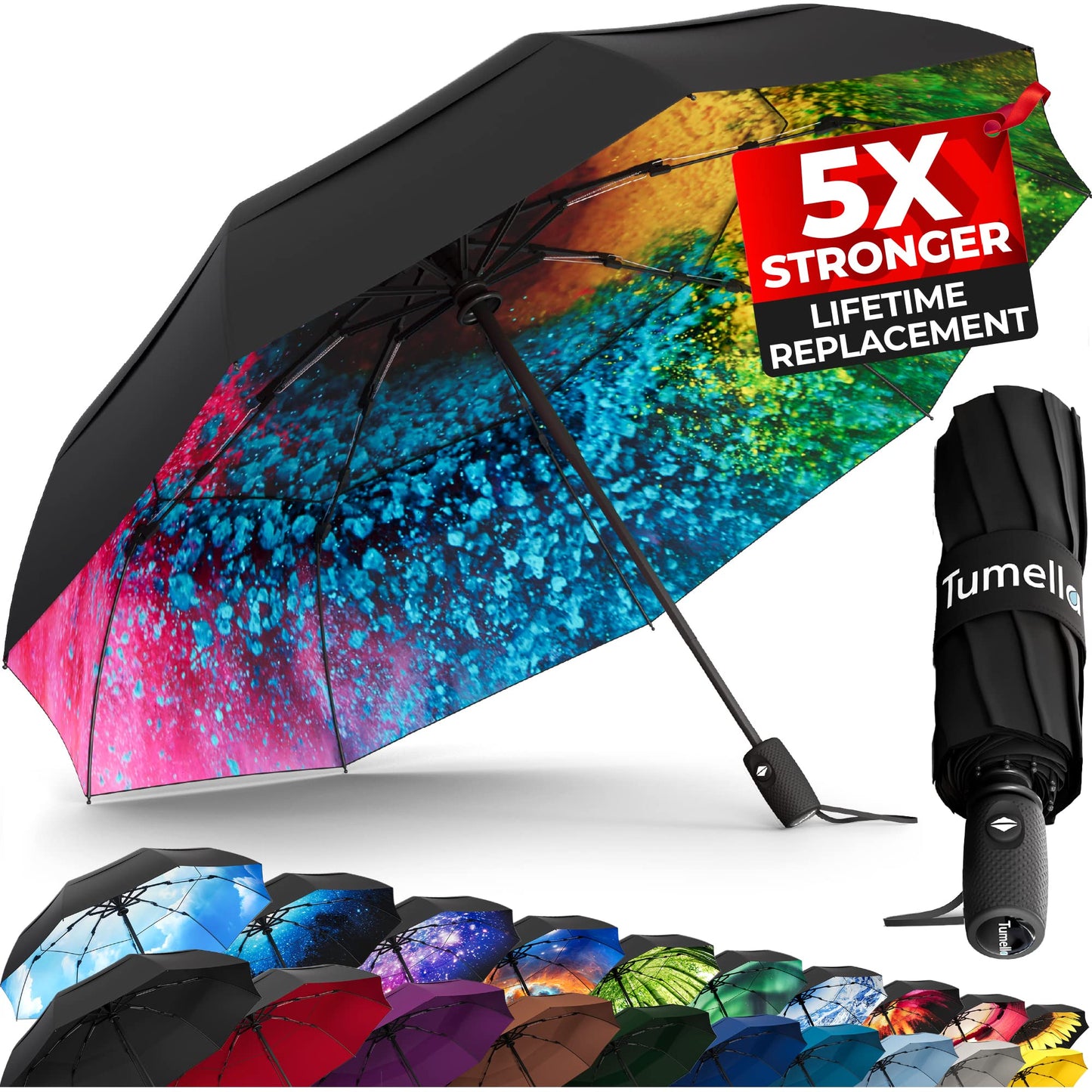 TUMELLA Elite Windproof Travel Umbrella