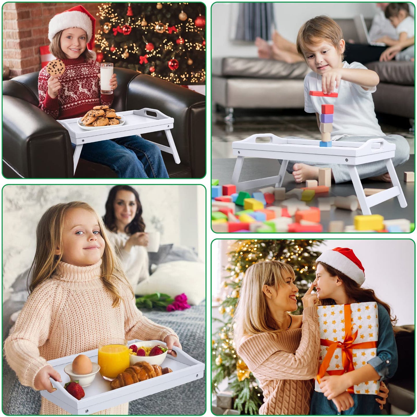 Artmeer Bamboo Foldable Bed & Laptop Tray - 2 Pack