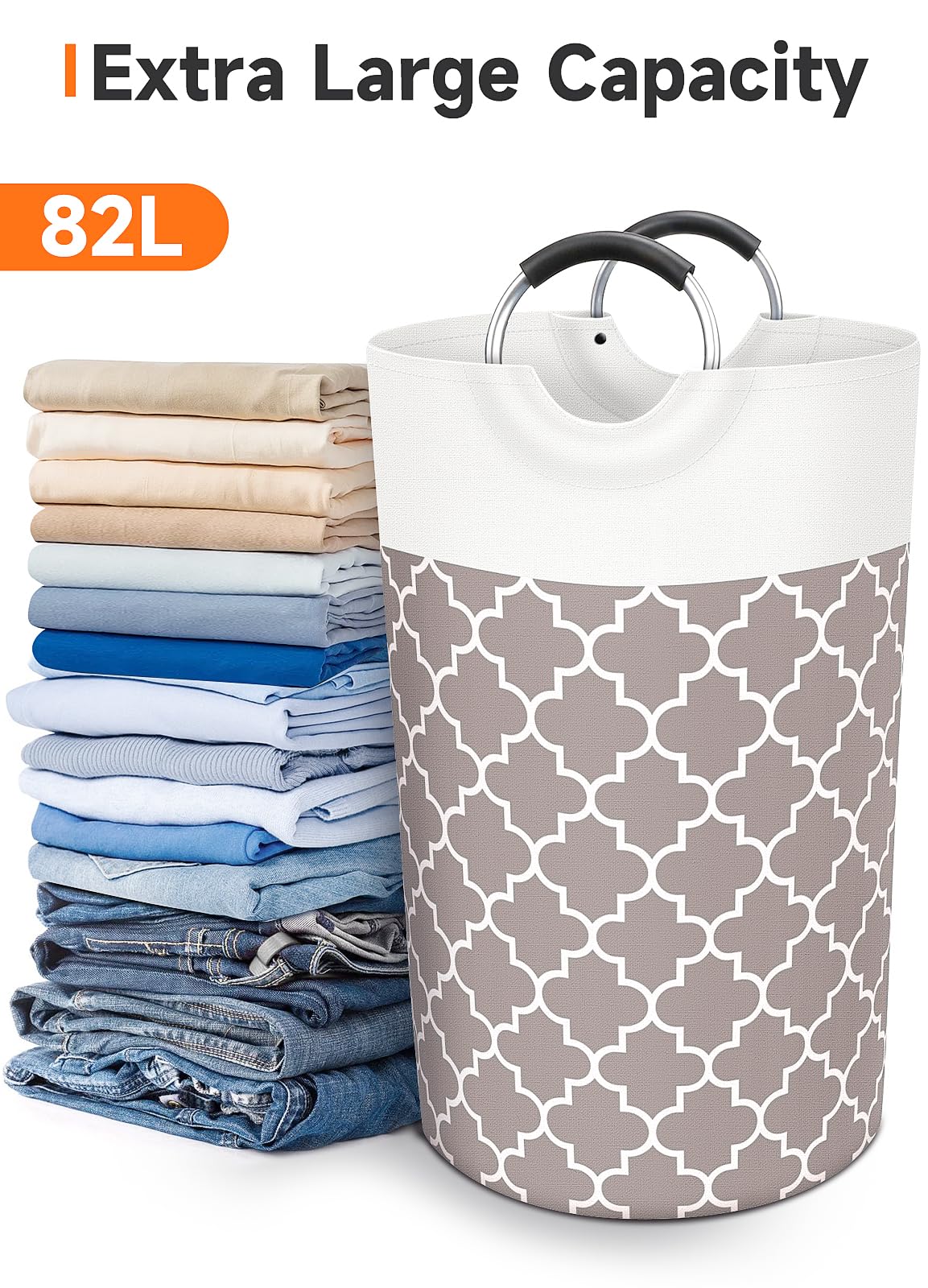 Collapsible Hamper Bag - Grey