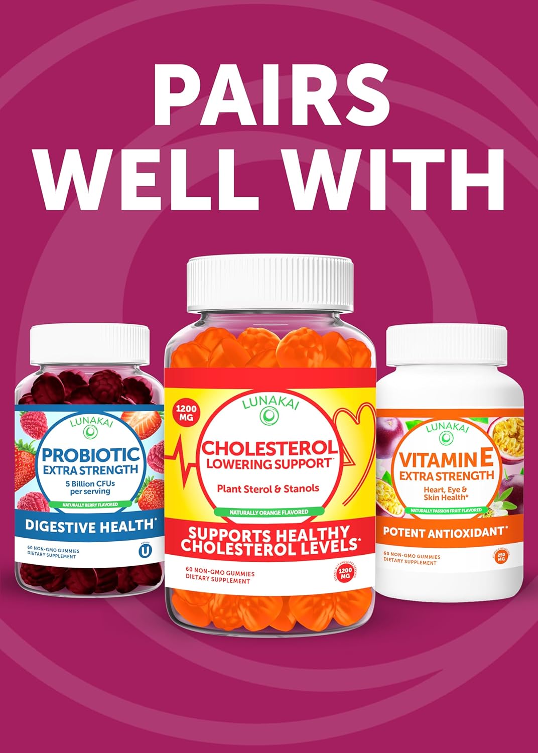 Lunakai Antioxidant Beet Chews - 60ct Gummies