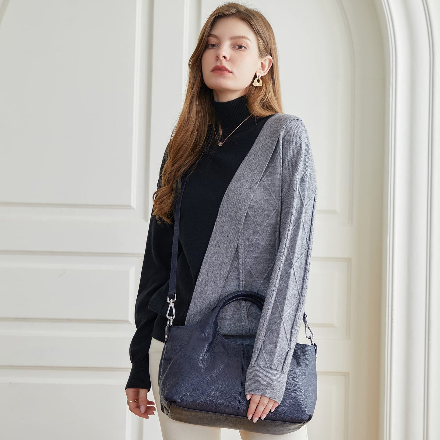 Iswee Luxe Leather Women's Medium Shoulder Tote