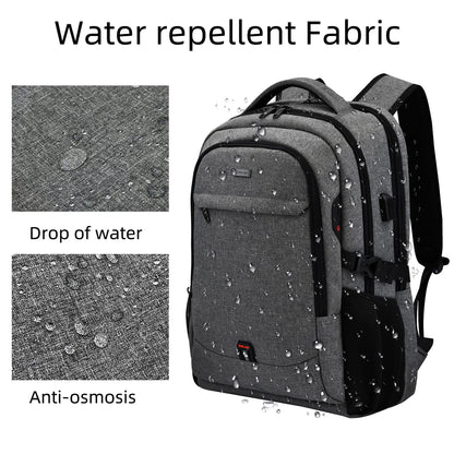 DUSLANG Travel Laptop Backpack with USB Port - Black