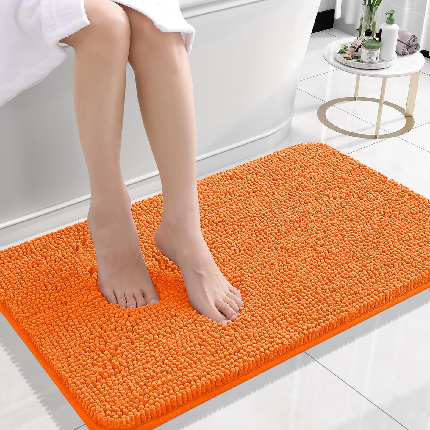 OLANLY Luxe Chenille Bath Mat - Quick Dry & Soft