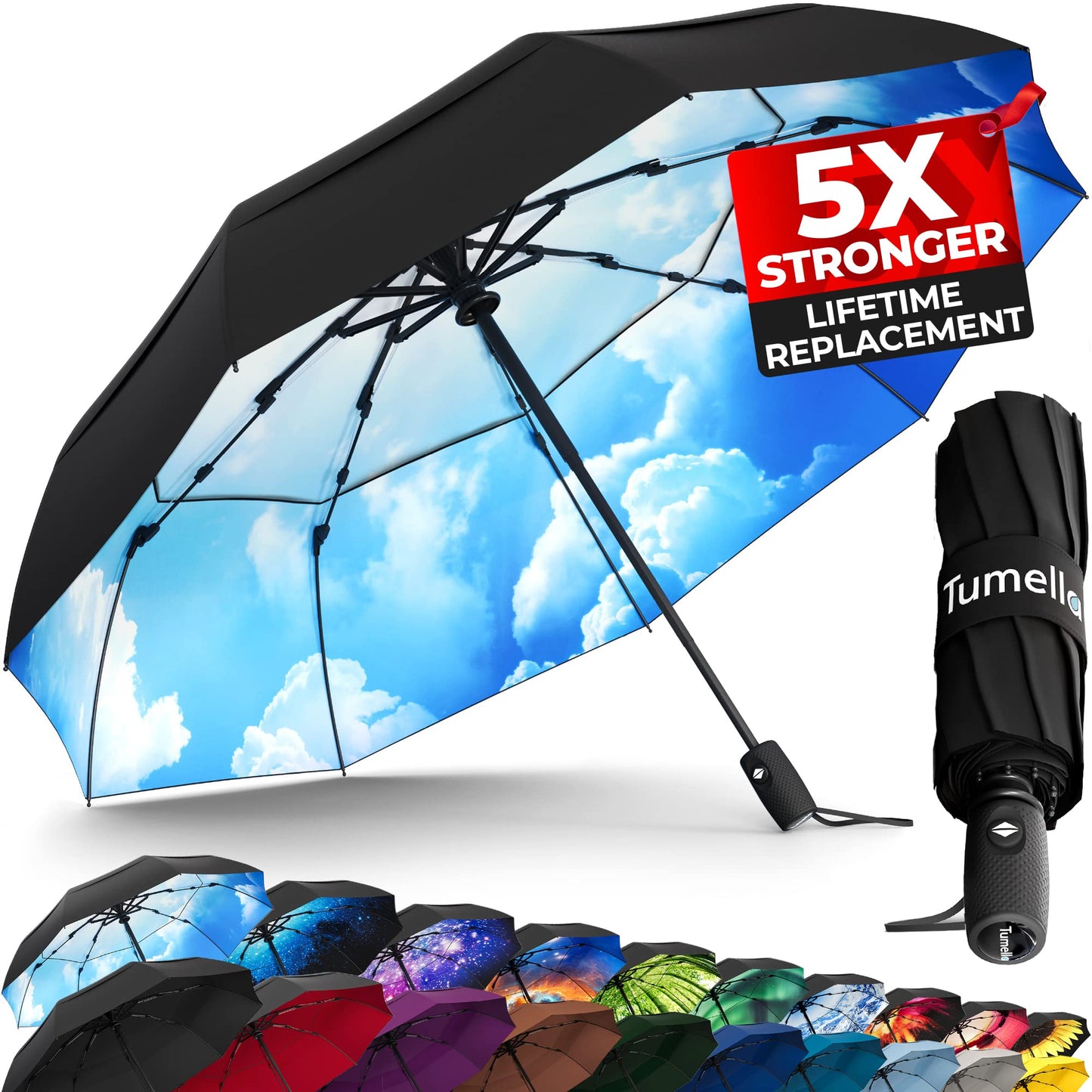 TUMELLA Elite Windproof Travel Umbrella
