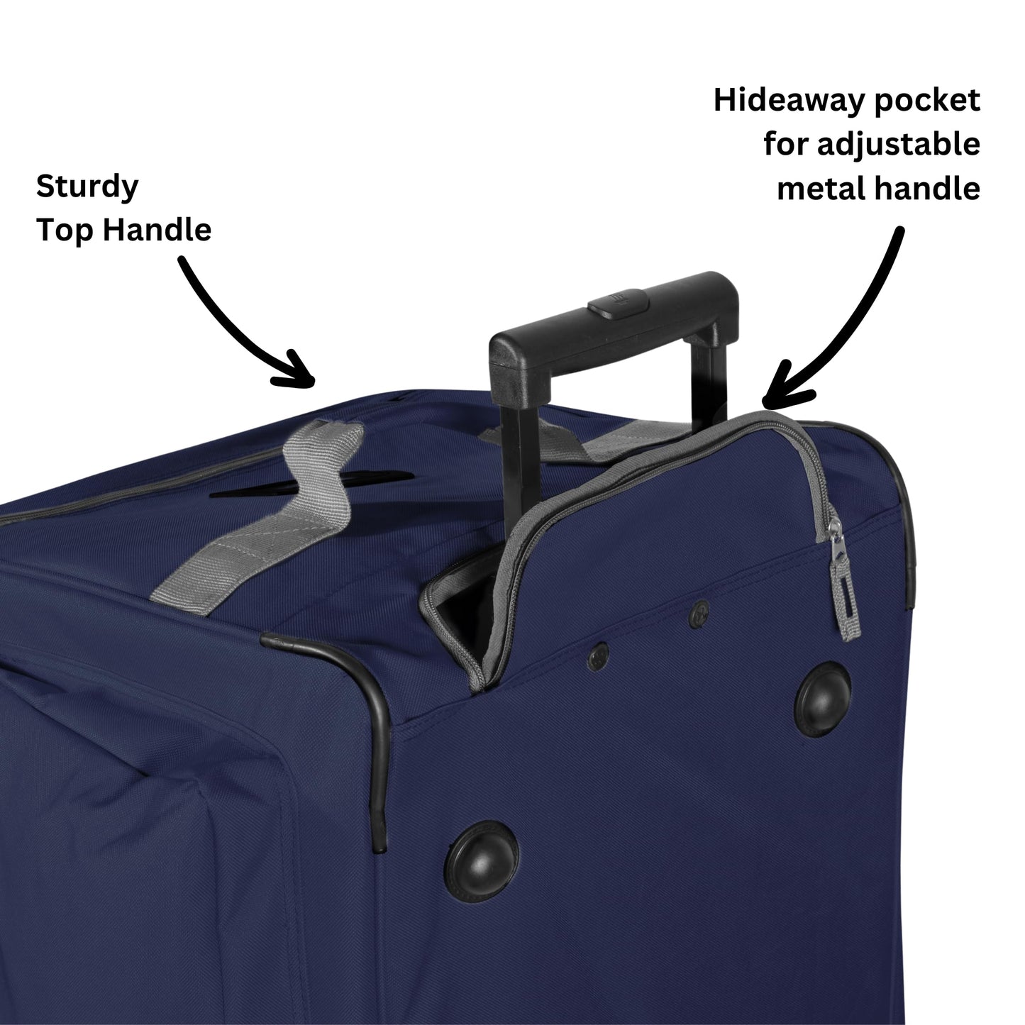 Olympia 22 Max Wheeled Duffel: 8-Pocket Water-Resist
