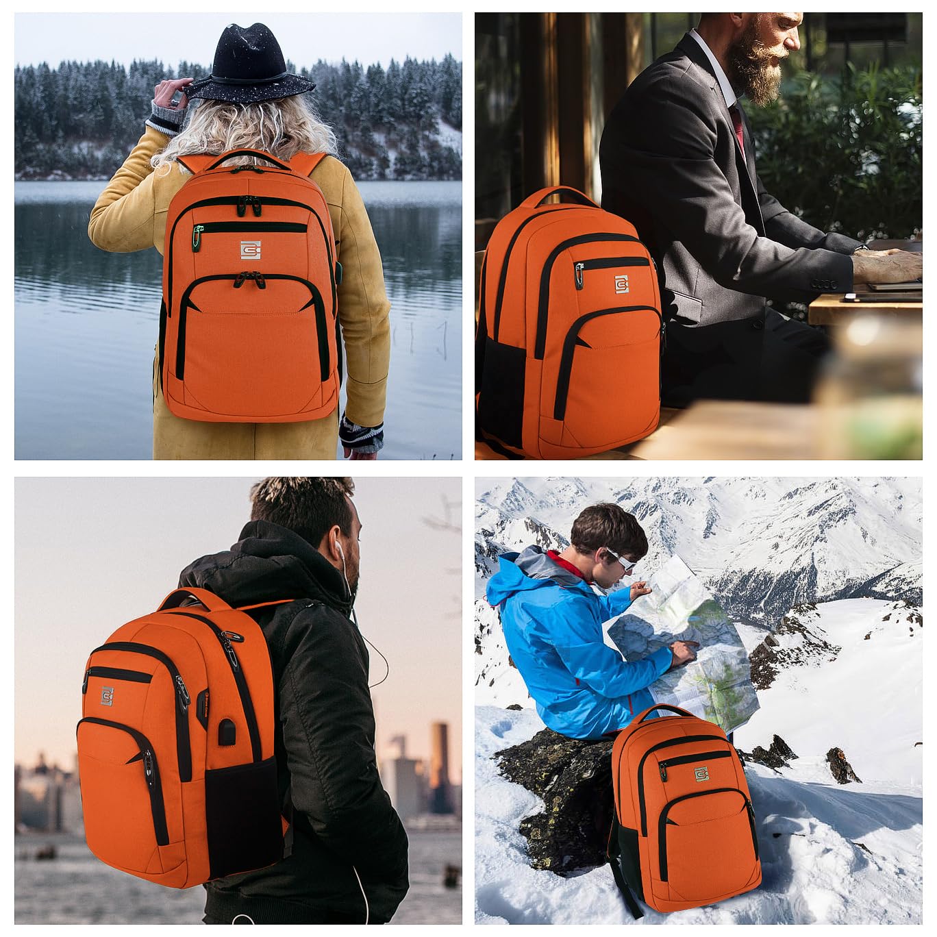 SecureSlim Laptop Backpack with USB & Water Resistance