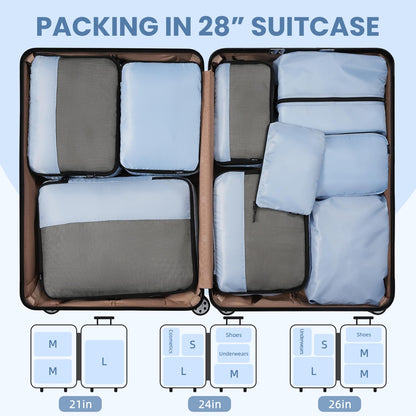BAGAIL Travel Cubes: 8/9 Set Packing Organizers