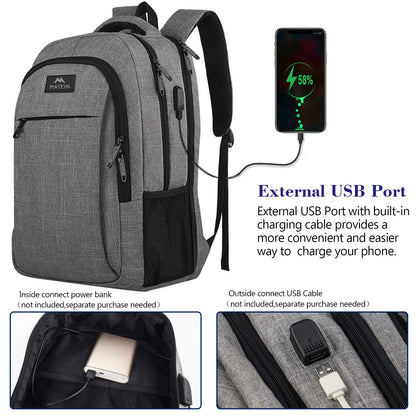 MATEIN SleekGuard Laptop Backpack with USB Port