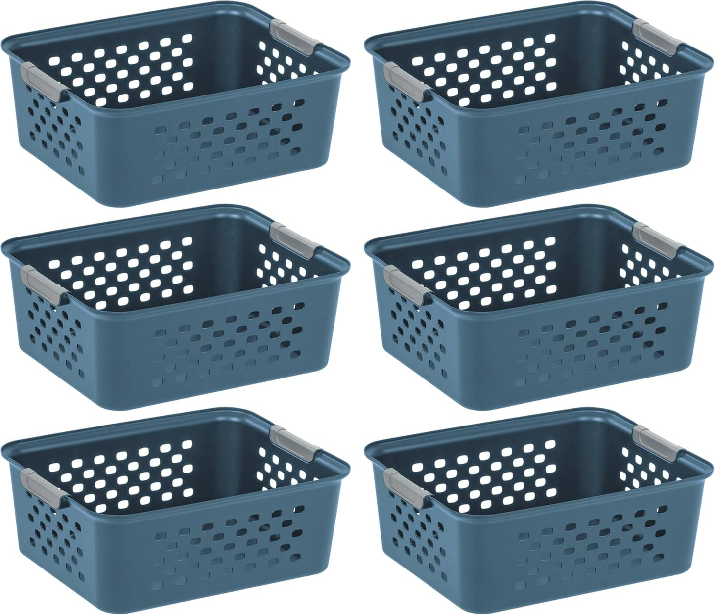 IRIS ShelfSaver 12-Pack Storage Baskets, White - Handbags Specialist Headquarter