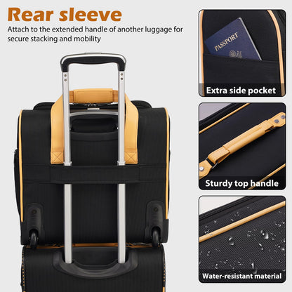 Coolife Expandable 4-Piece Spinner Luggage Set