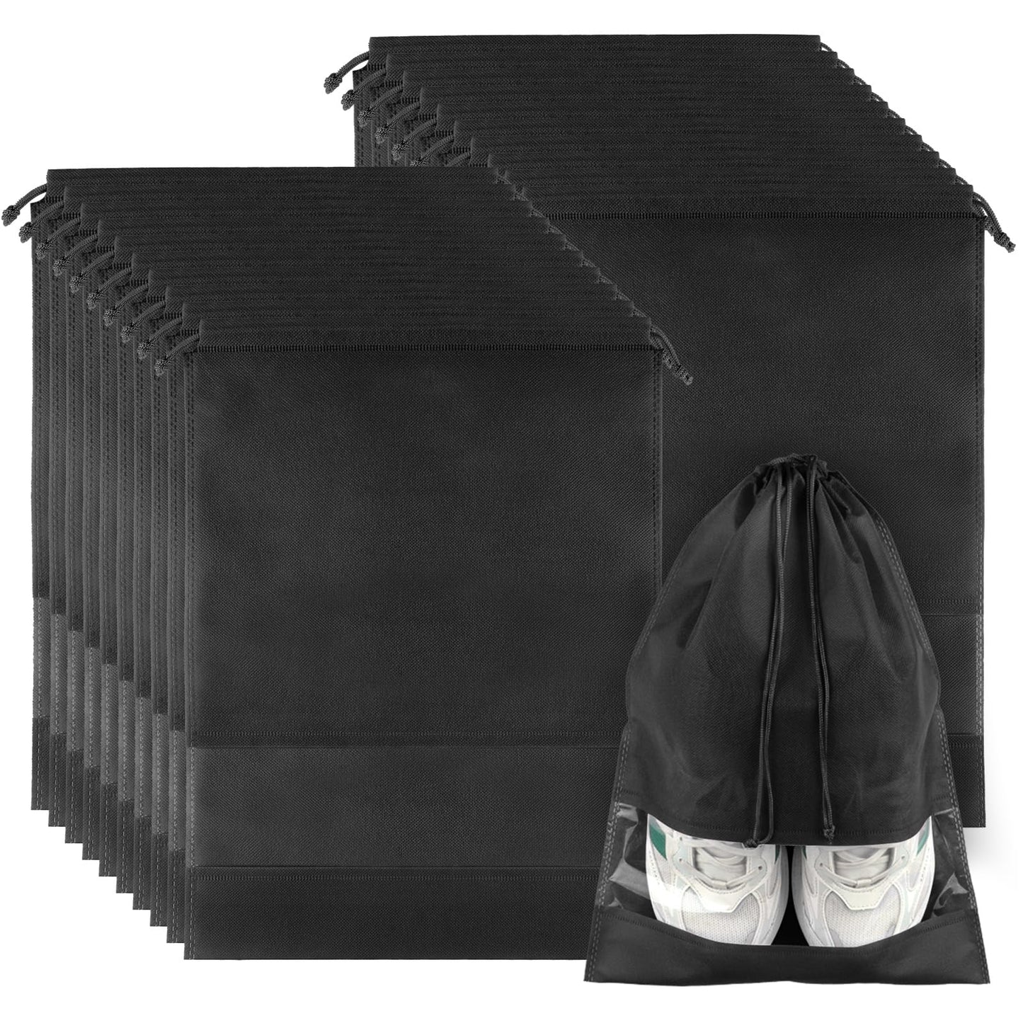 Clear View Travel Shoe Bags - 12 Pack