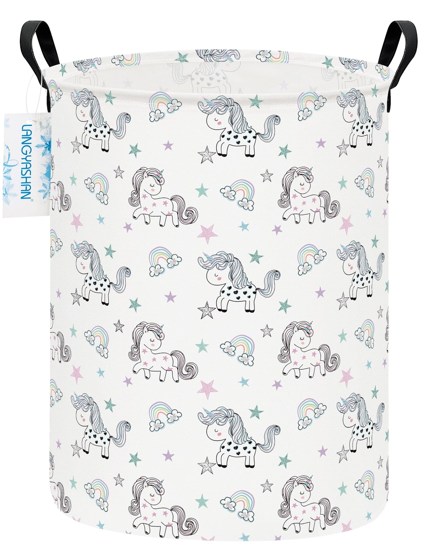 Collapsible Canvas Hamper by LANGYASHAN