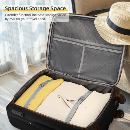 LARVENDER Expandable 5-Piece Spinner Luggage Set