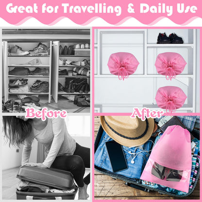 Travel Clear Shoe Bags - 5 Pack Waterproof Storage