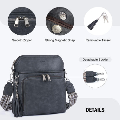 Tassel Charm Crossbody Bag for Women