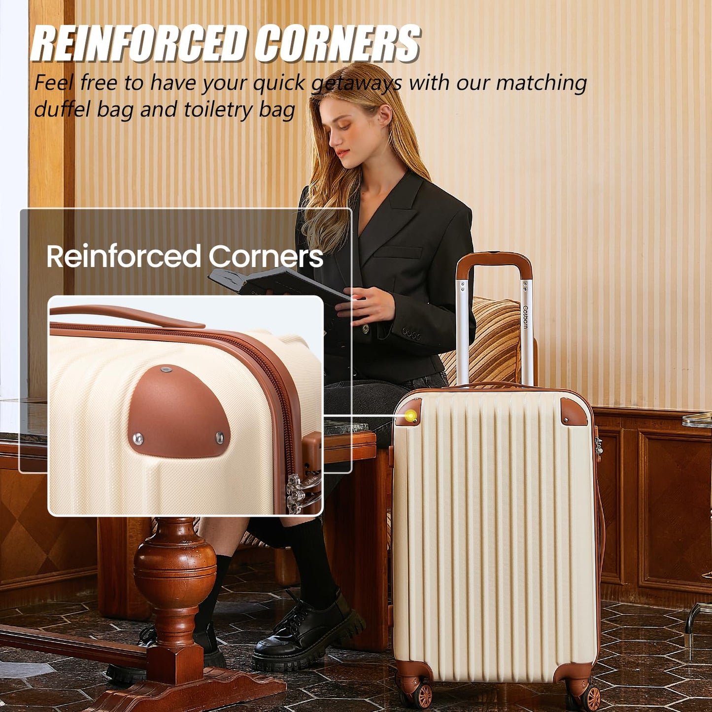 TravelPro 5-Piece Spinner Luggage Set