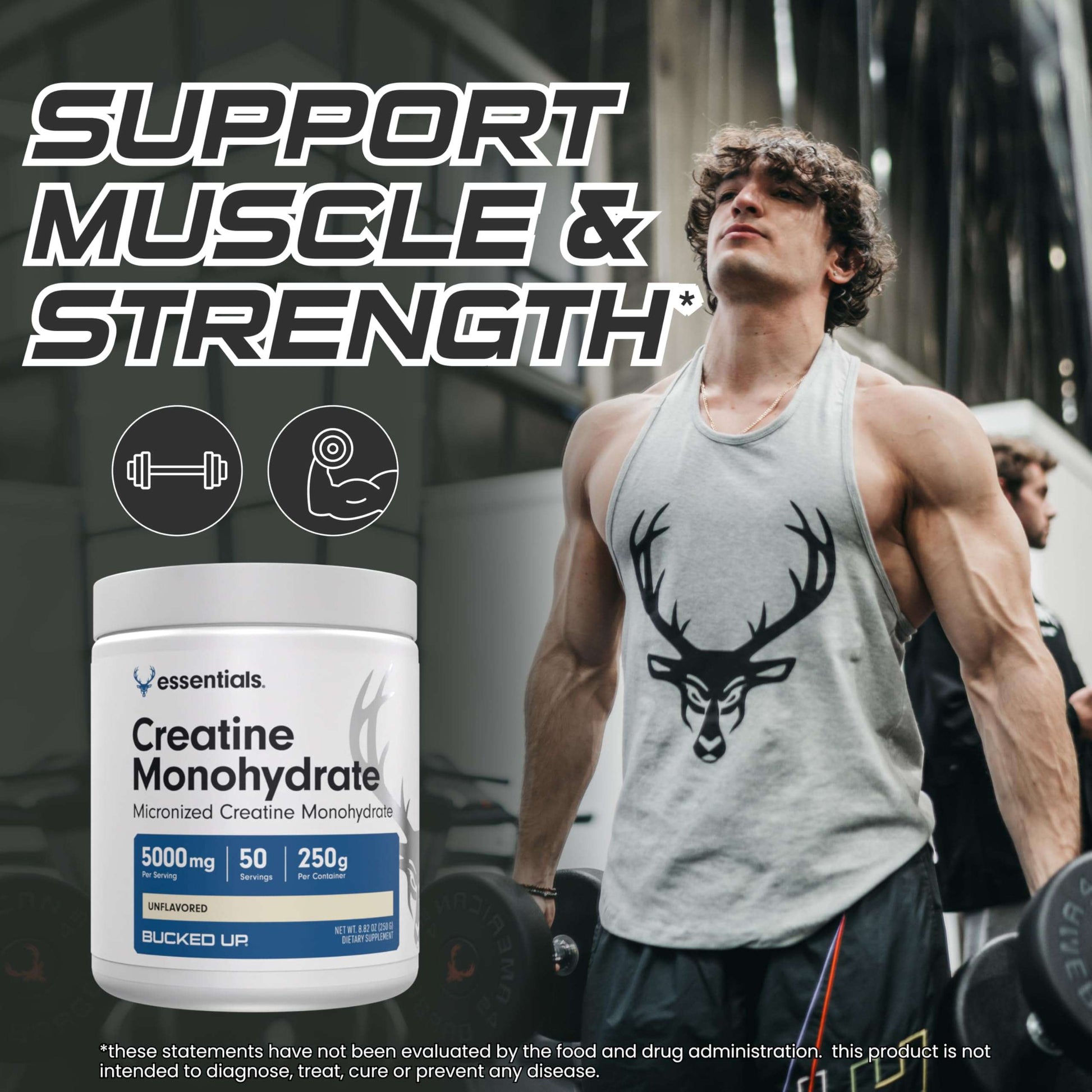 Bucked Up Micronized Creatine - Unflavored Power Boost