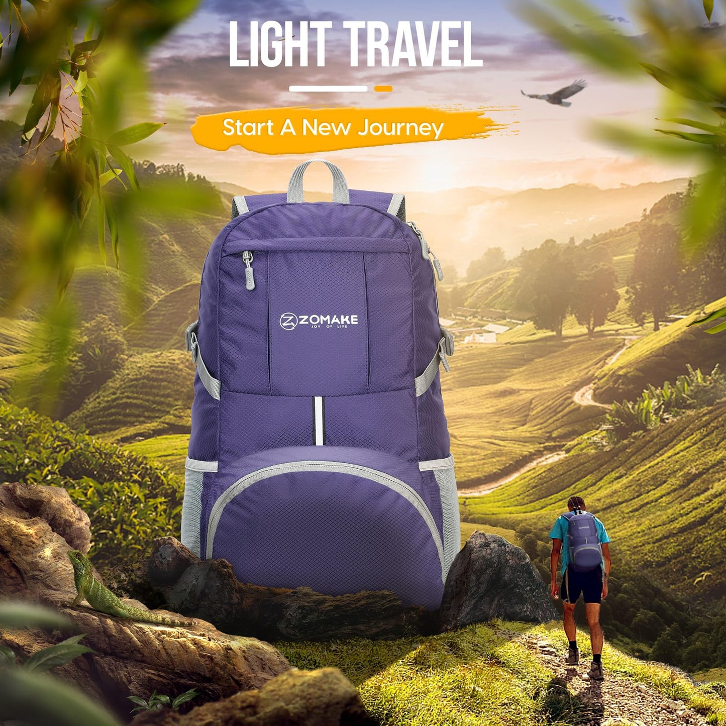 ZOMAKE 35L Compact Waterproof Hiking Backpack