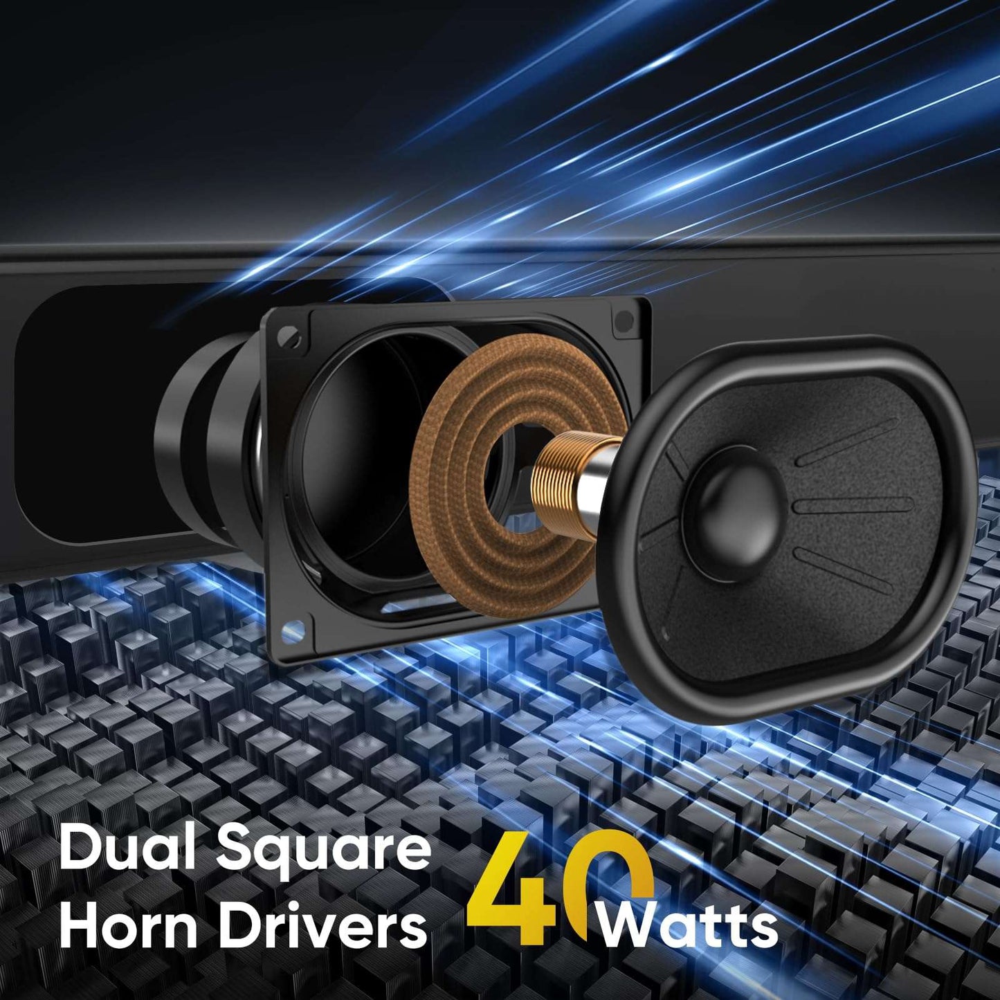 Smart SoundBar: Custom Bass & Compact Design