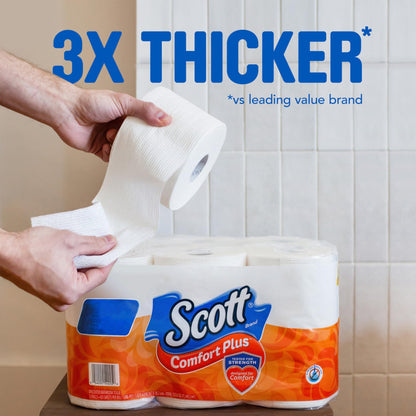 Scott SoftEase: 12 Double Rolls, Septic-Safe Tissue