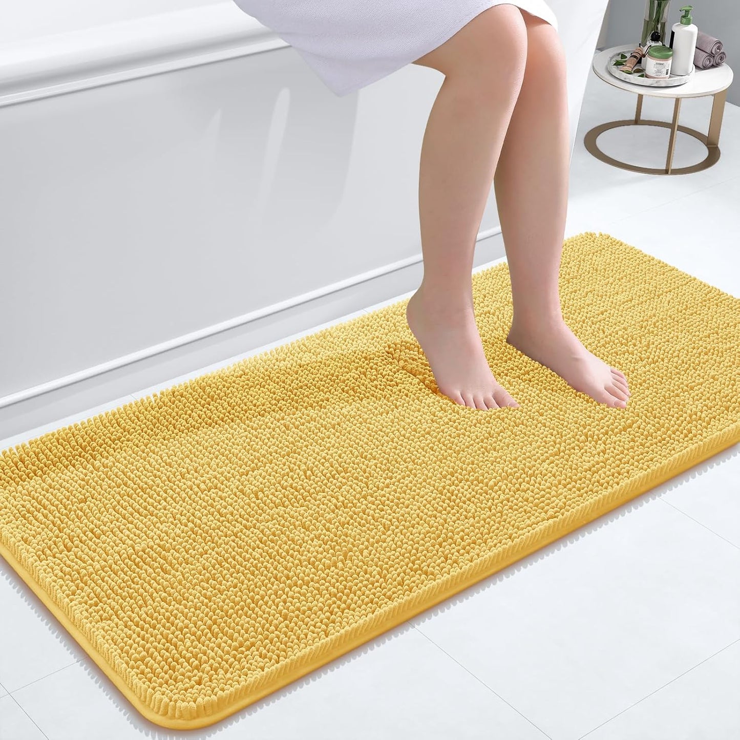 OLANLY Luxe Chenille Bath Mat - Quick Dry & Soft