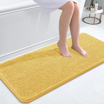 OLANLY Luxe Chenille Bath Mat - Quick Dry & Soft