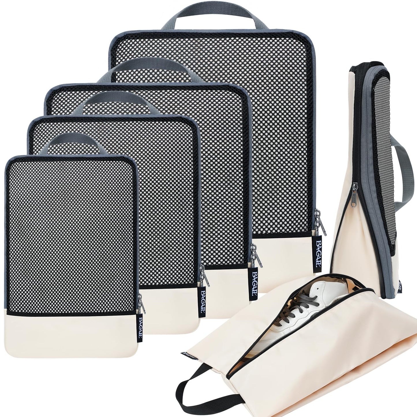 BAGAIL Expandable Travel Compression Cubes Set
