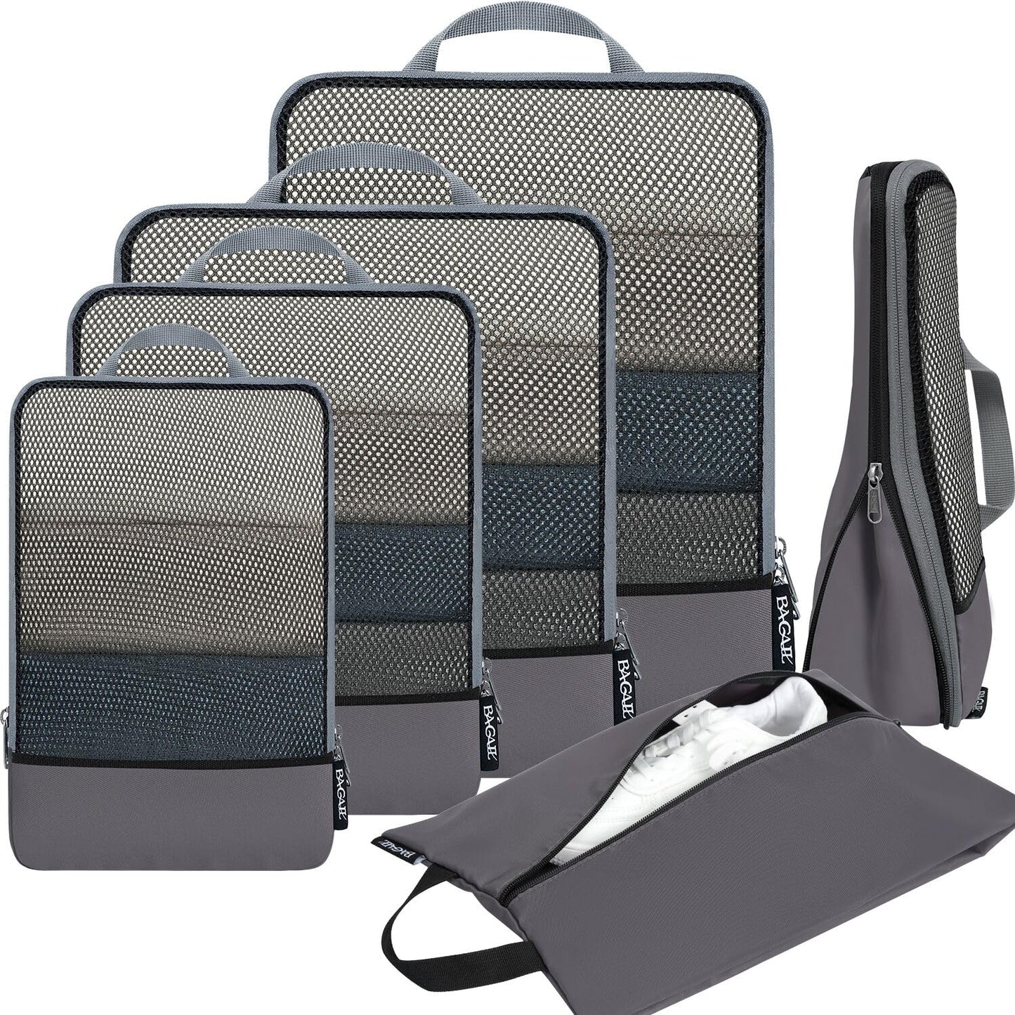 BAGAIL Expandable Travel Compression Cubes Set