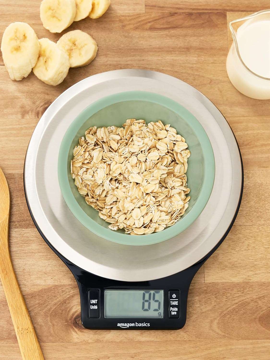 LCD Kitchen Scale - Black & Steel