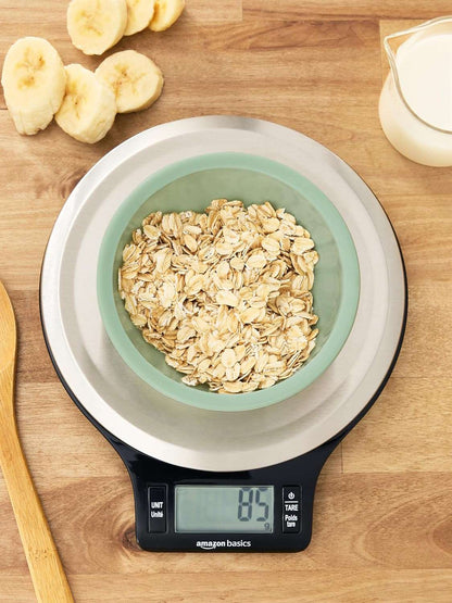 LCD Kitchen Scale - Black & Steel