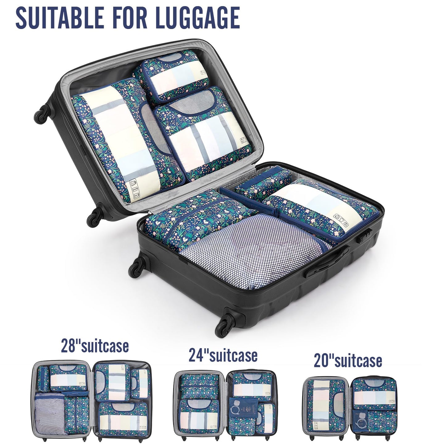 Veken Travel Cubes - 8 Piece Set