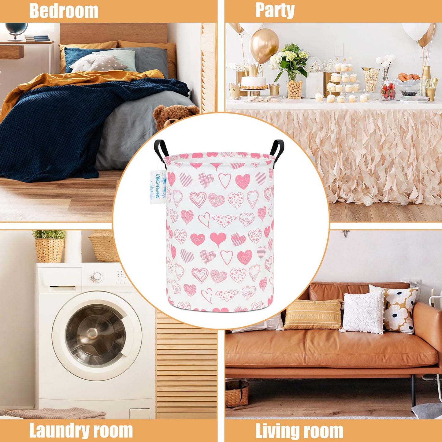 Collapsible Canvas Hamper by LANGYASHAN