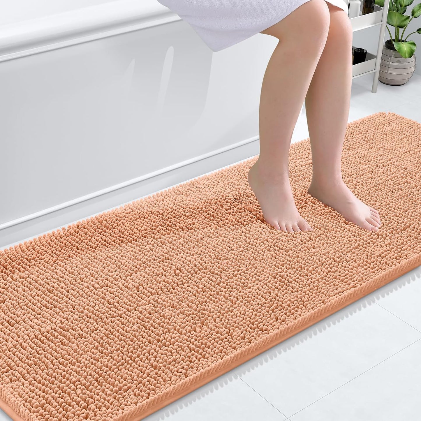 OLANLY Luxe Chenille Bath Mat - Quick Dry & Soft