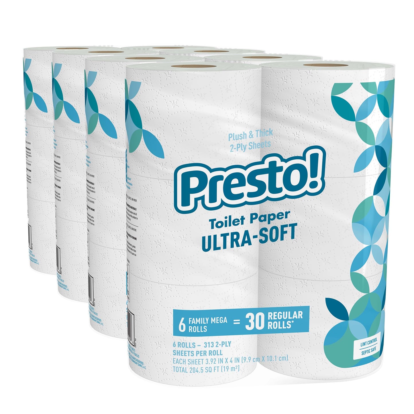 Presto! Ultra-Soft 2-Ply Family Mega Rolls Pack