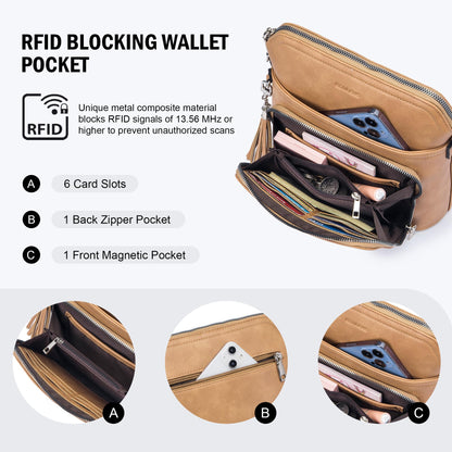 Tassel Charm Crossbody Bag for Women