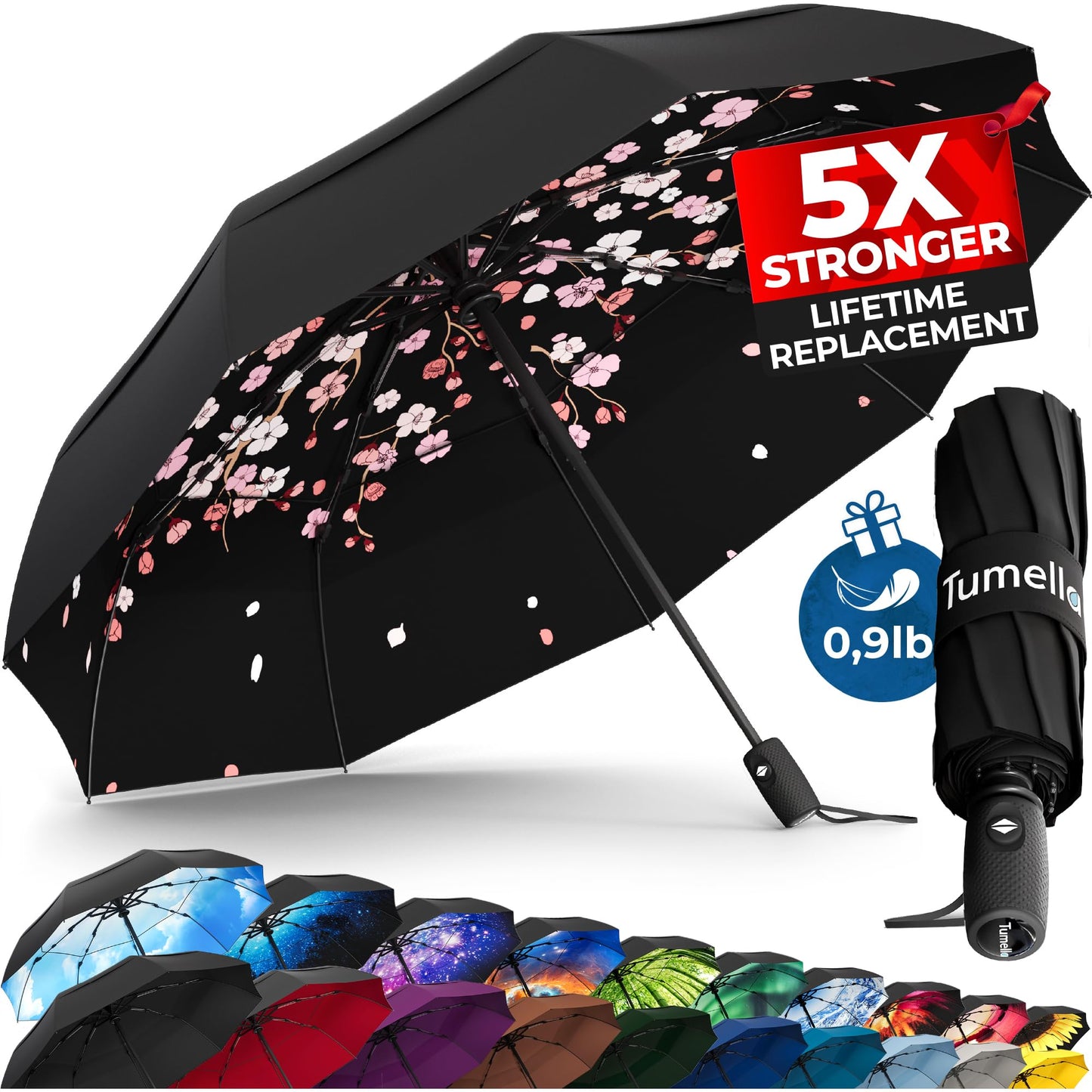 TUMELLA Elite Windproof Travel Umbrella