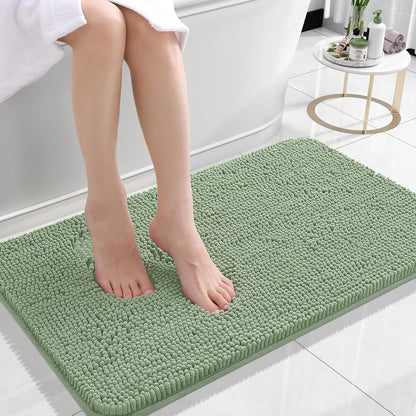 OLANLY Luxe Chenille Bath Mat - Quick Dry & Soft