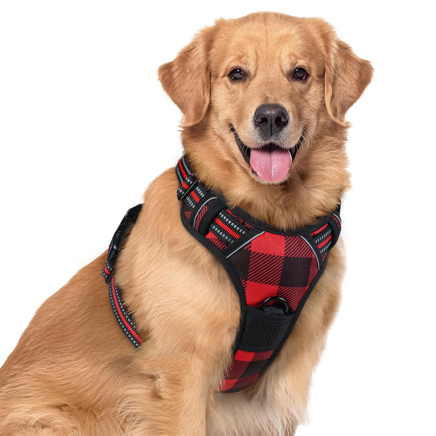 PawGuard No-Pull Reflective Dog Harness - Large Black