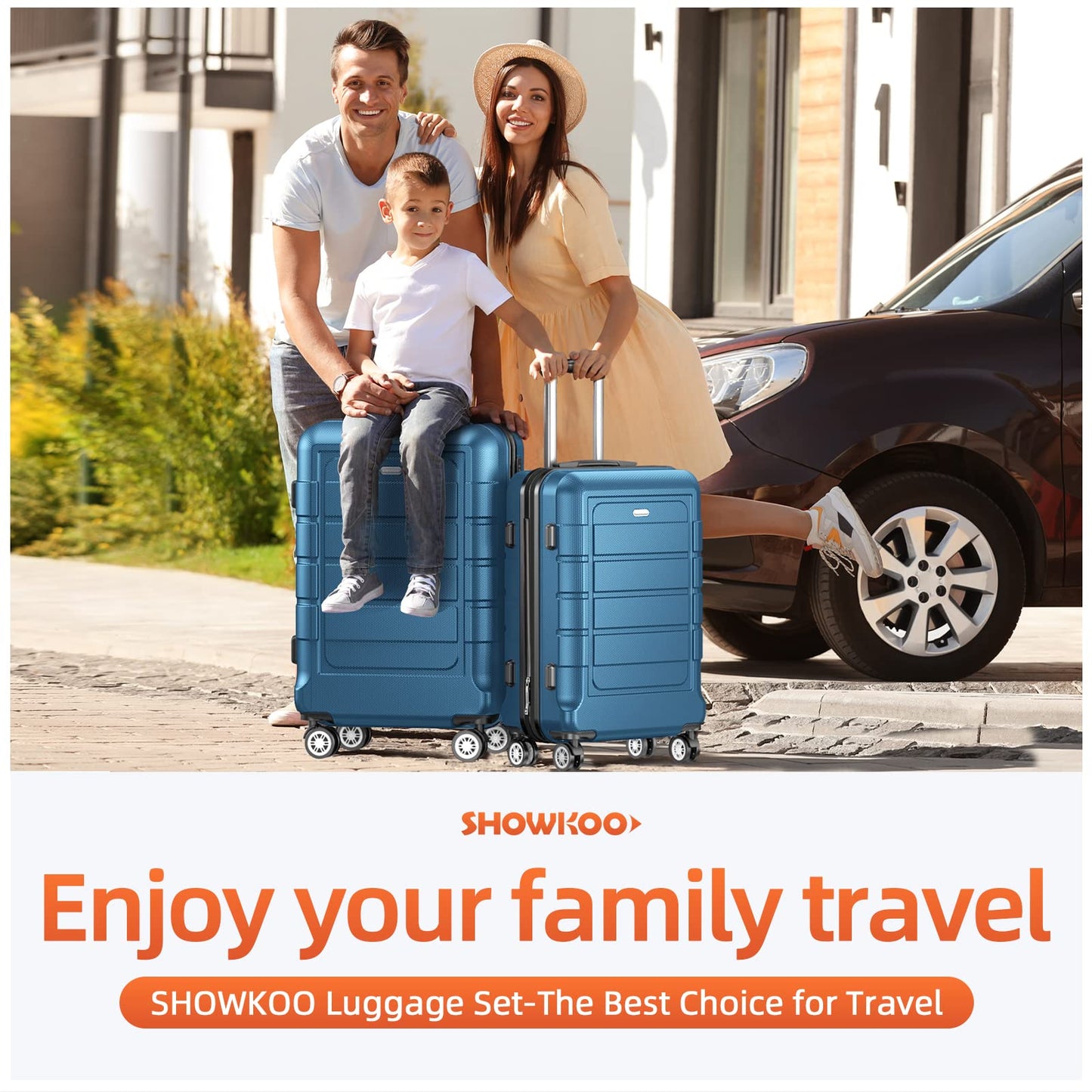 Expandable ShowKoo Suitcase - Durable & TSA Lock