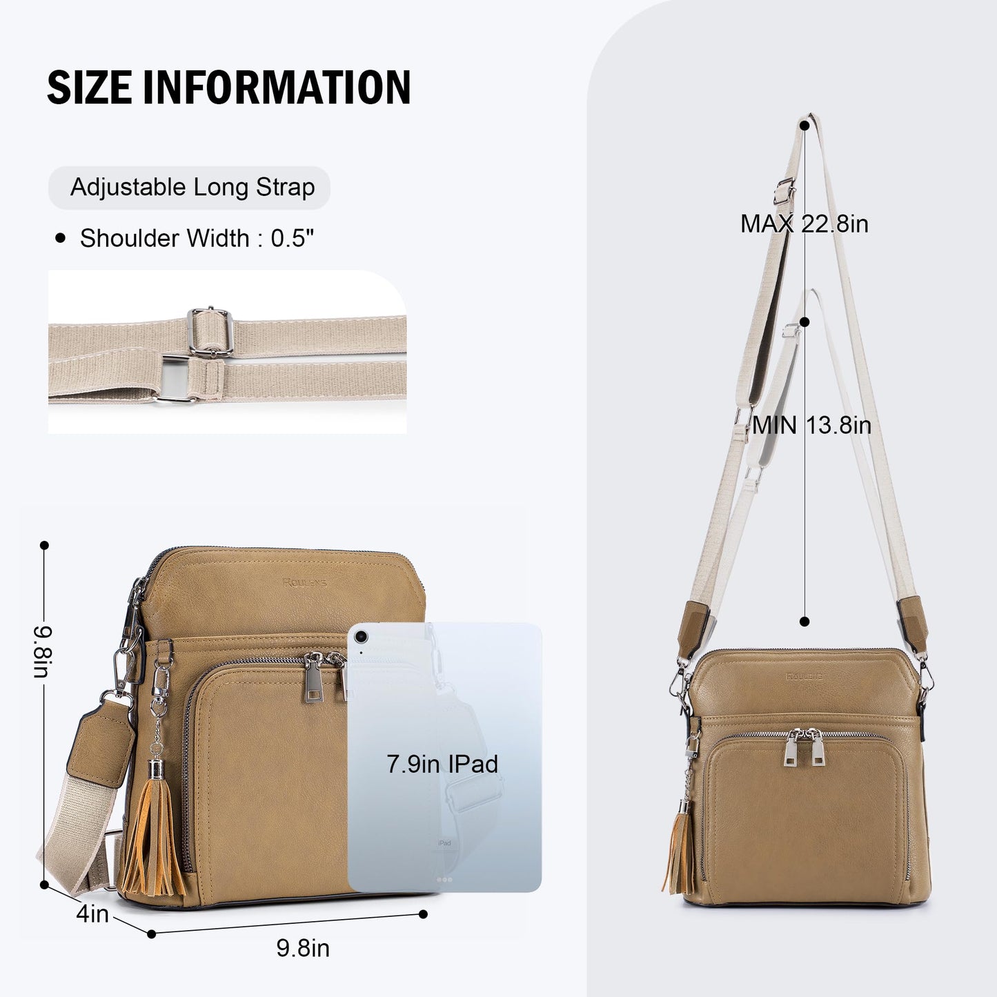 Tassel Charm Crossbody Bag for Women