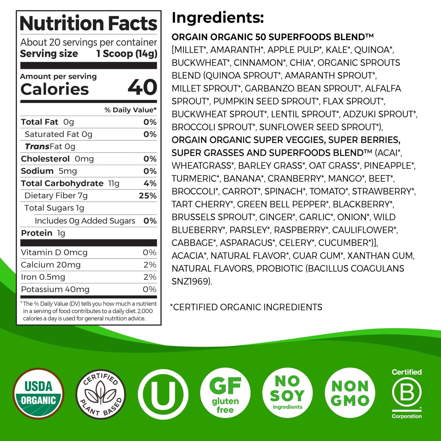 Super Greens Probiotic Blend