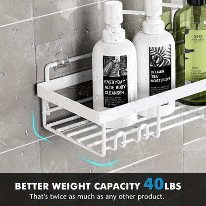 Moforoco Adhesive Shower Caddy Shelf Organizer
