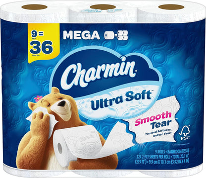 Charmin Cloud Soft: 6 Mega = 24 Regular Rolls