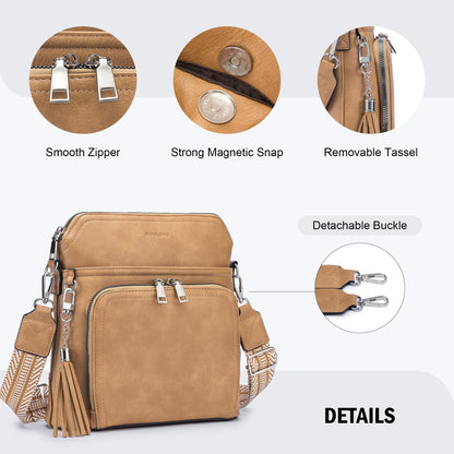 Tassel Charm Crossbody Bag for Women