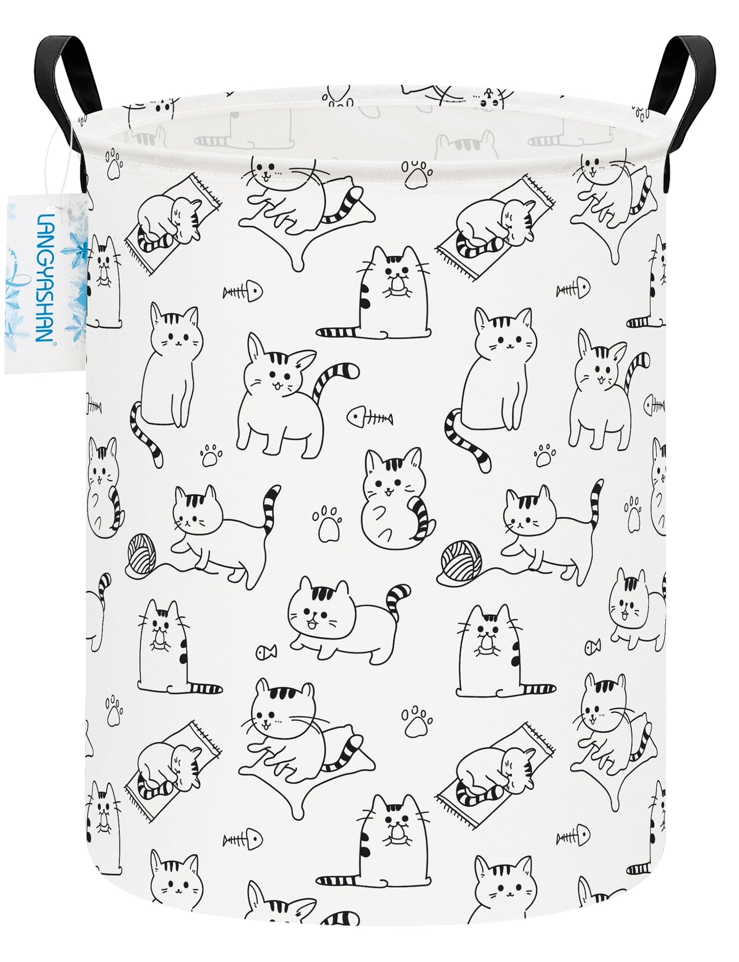 Collapsible Canvas Hamper by LANGYASHAN