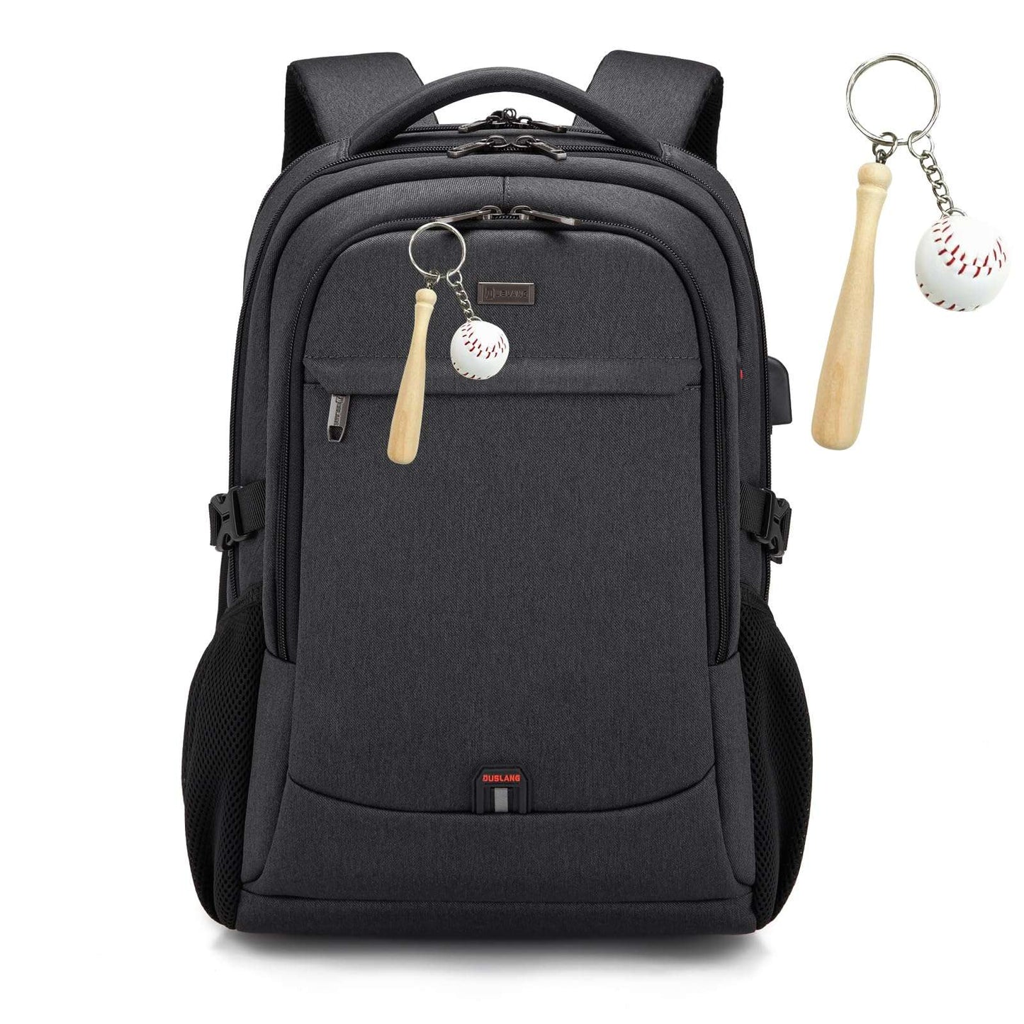 DUSLANG Travel Laptop Backpack with USB Port - Black