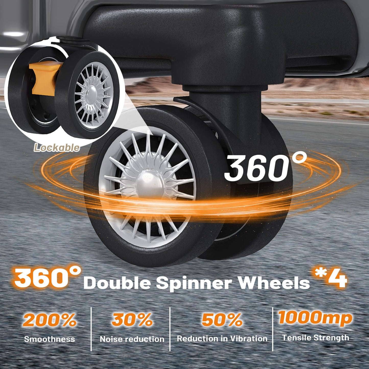 JetGlide 3pc Spinner: Expandable Hardshell Luggage