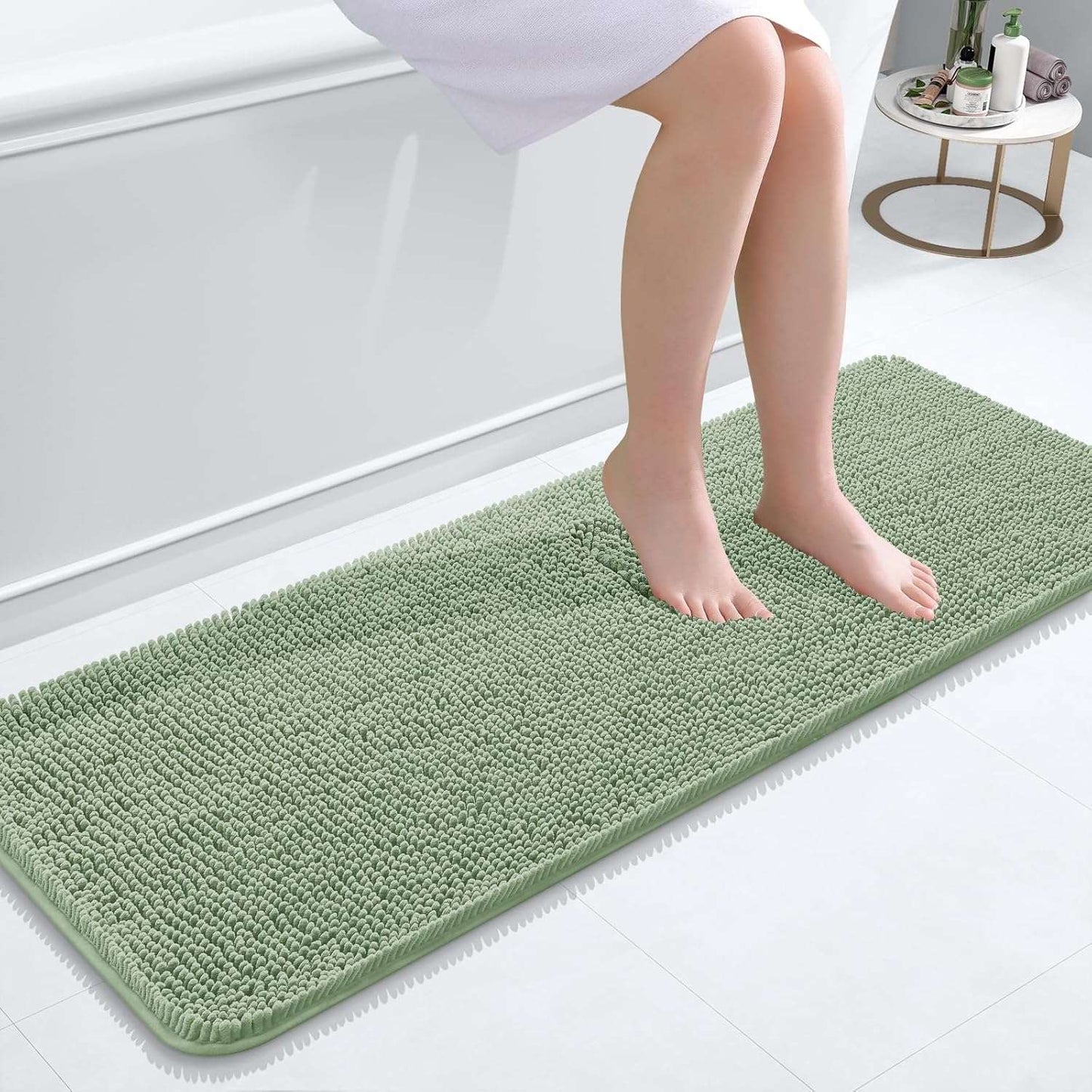 OLANLY Luxe Chenille Bath Mat - Quick Dry & Soft