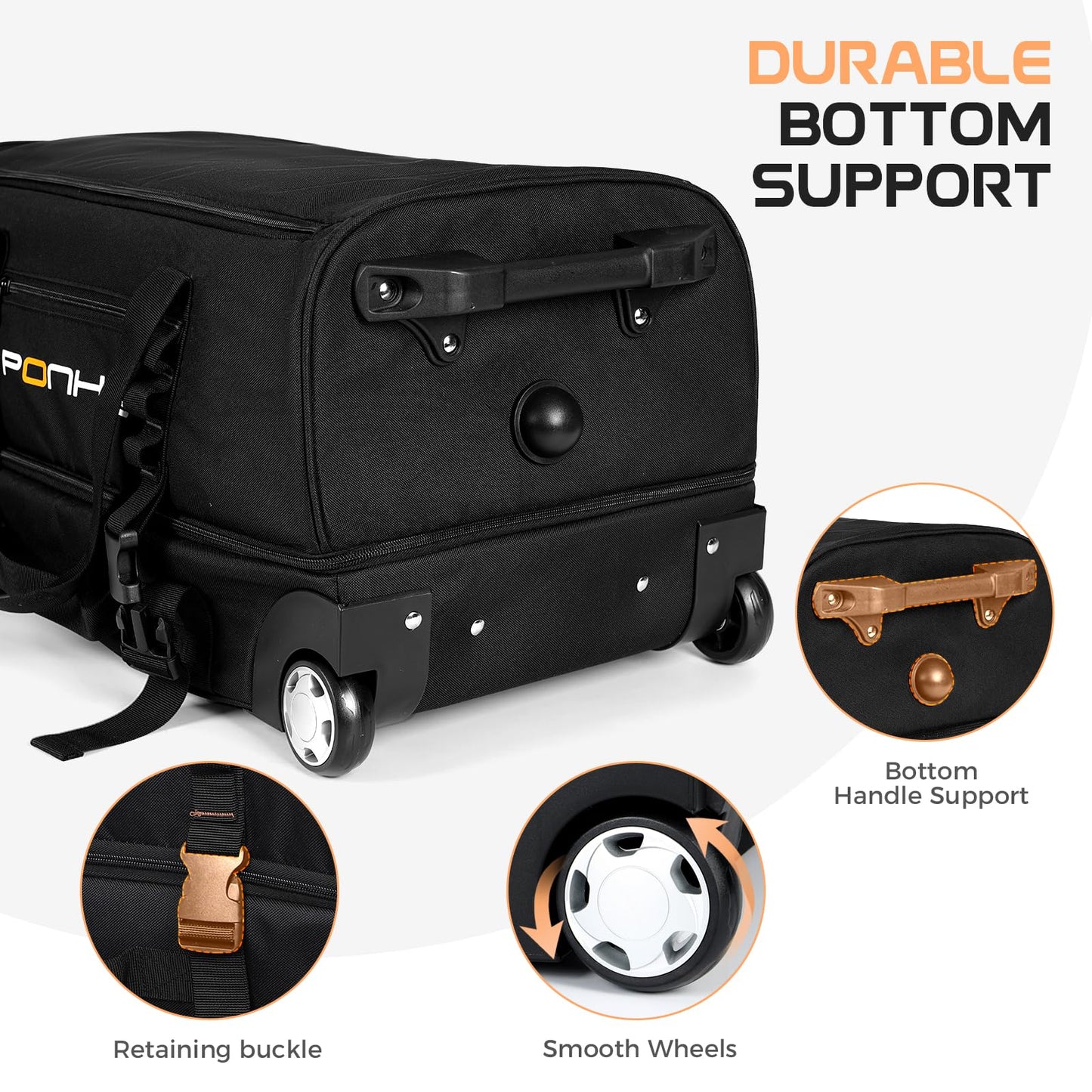 TravelWheels Duffel: Large Waterproof Wheeled Bag