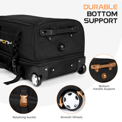 TravelWheels Duffel: Large Waterproof Wheeled Bag